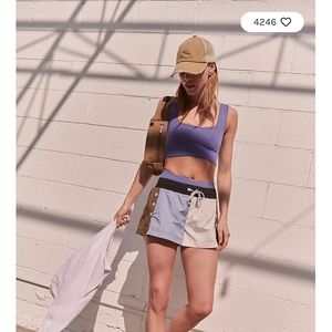 NWT Free People Movement Invigorate Colorblock Shorts Size Small Skyline Combo